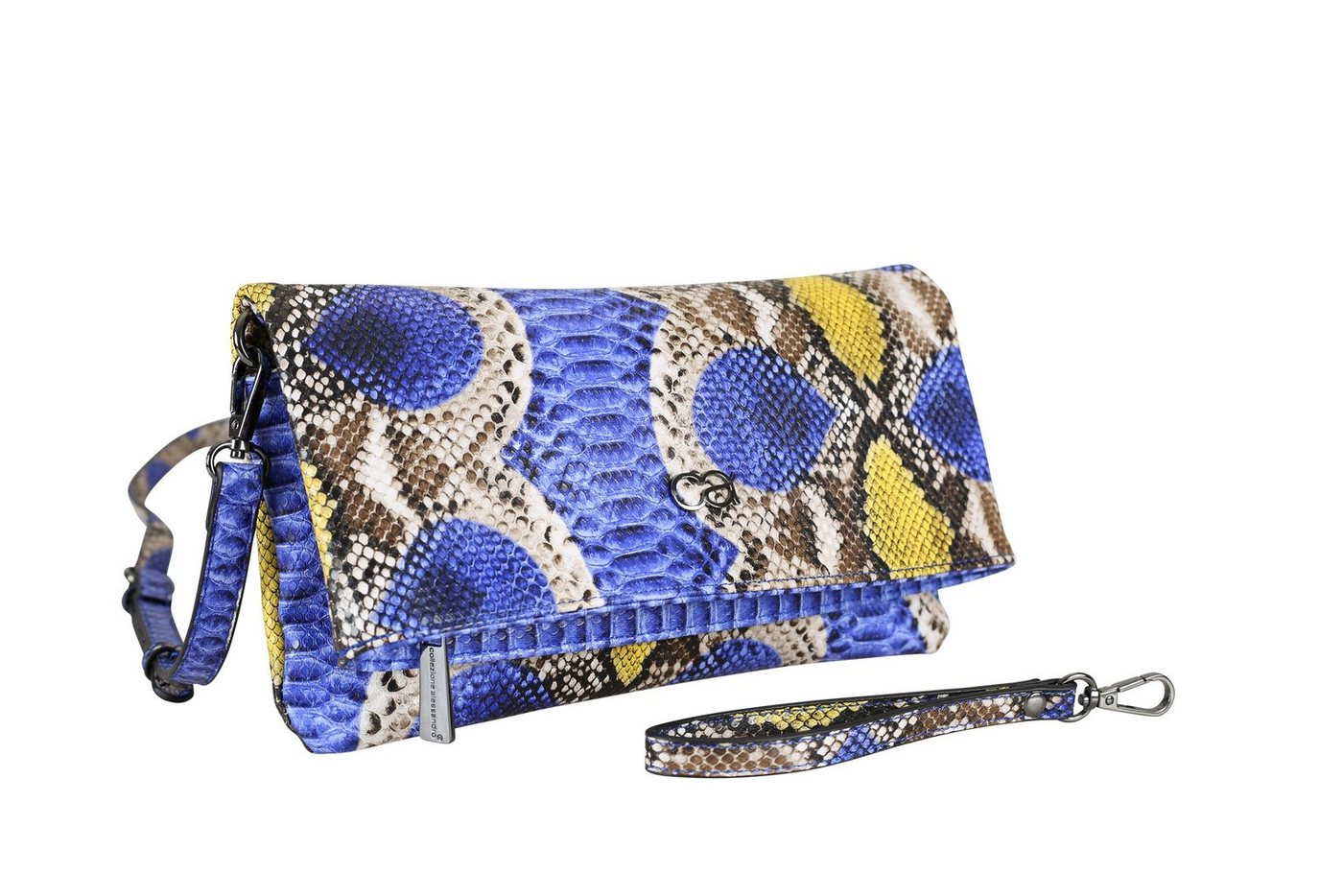 COLLEZIONE ALESSANDRO Clutch Holi Snake, als Clutch, Umhängetasche und Schultertasche tragbar von COLLEZIONE ALESSANDRO