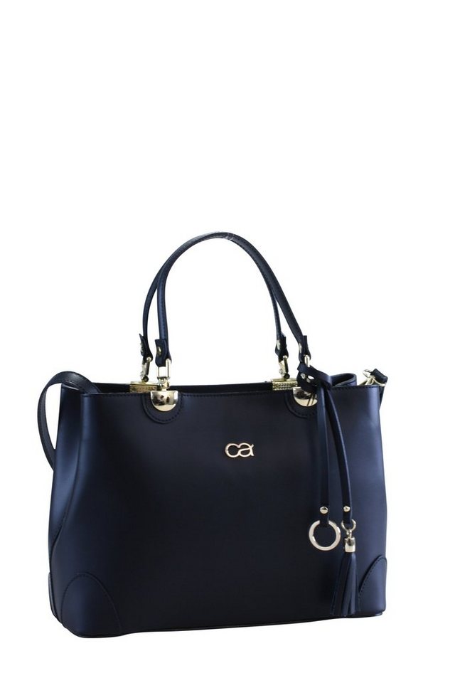 COLLEZIONE ALESSANDRO Henkeltasche Doris, hochwertiges Rindsleder mit Quaste und Anhänger von COLLEZIONE ALESSANDRO
