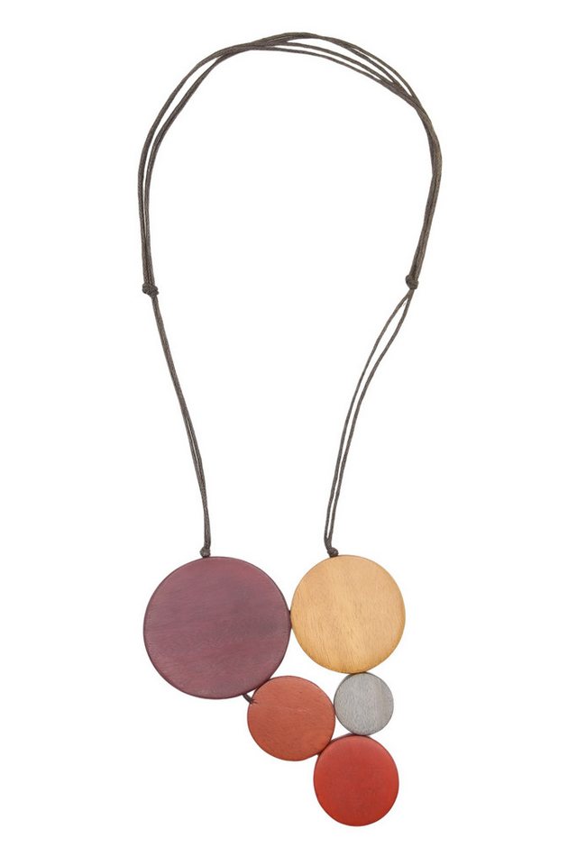 COLLEZIONE ALESSANDRO Kette mit Anhänger Amba, Holzscheiben als Anhänger in runden Formen von COLLEZIONE ALESSANDRO