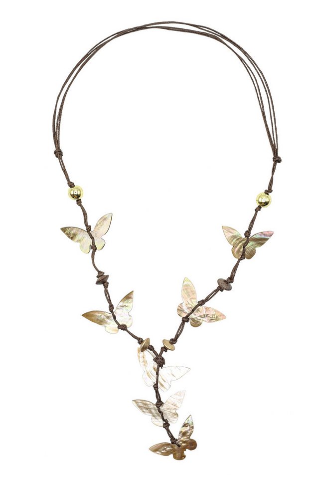 COLLEZIONE ALESSANDRO Kette mit Anhänger Butterfly, mit kleinen Schmetterlingen aus Muscheln von COLLEZIONE ALESSANDRO