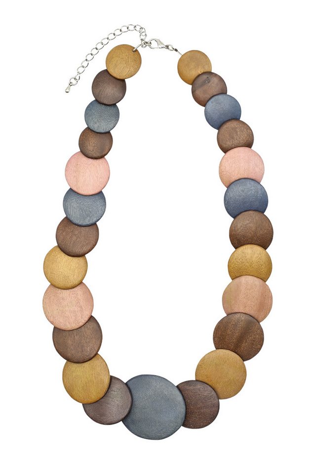 COLLEZIONE ALESSANDRO Kette mit Anhänger Emma, aus flachen Holzperlen von COLLEZIONE ALESSANDRO