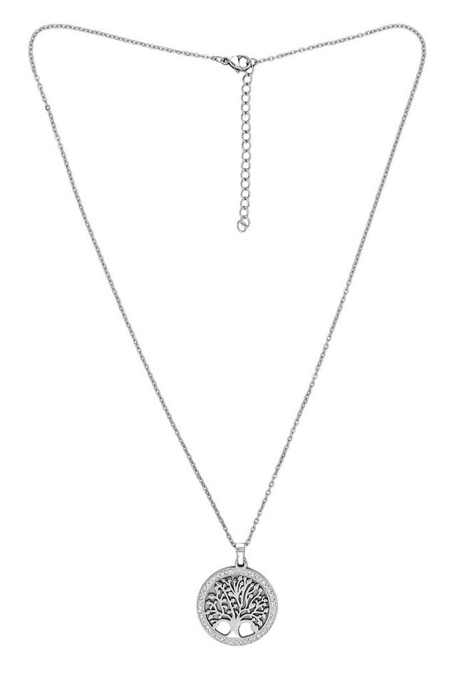 COLLEZIONE ALESSANDRO Kette mit Anhänger Eternal Root, mit Lebensbaum Anhänger und Strass von COLLEZIONE ALESSANDRO