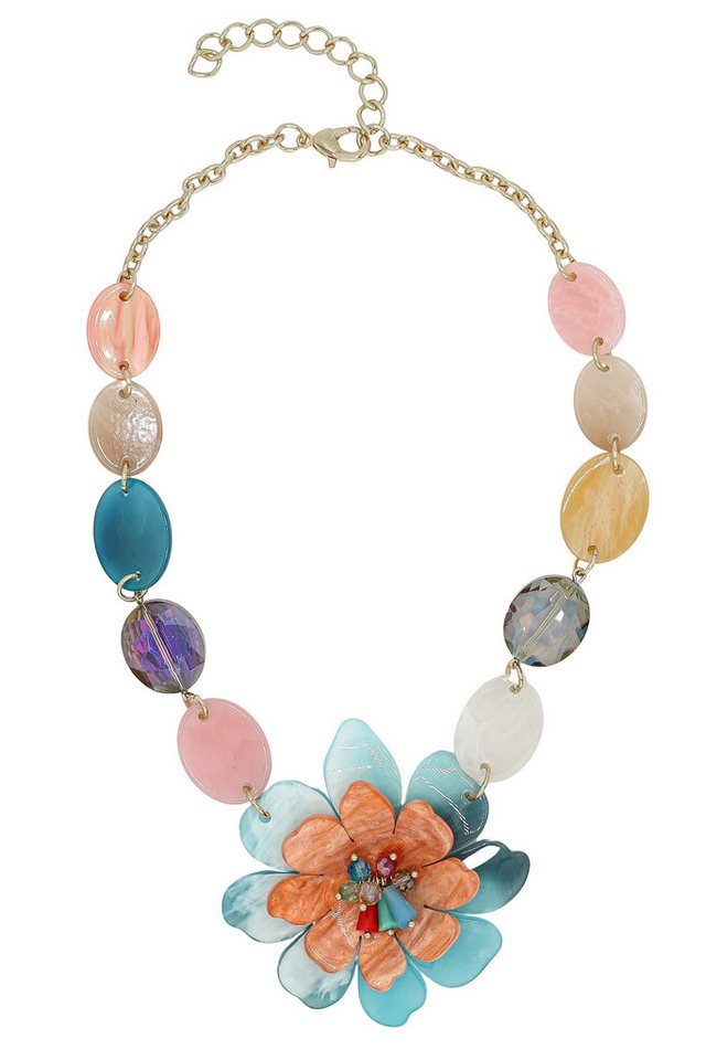 COLLEZIONE ALESSANDRO Kette mit Anhänger Floralis, Statement Blumen Schmuck von COLLEZIONE ALESSANDRO