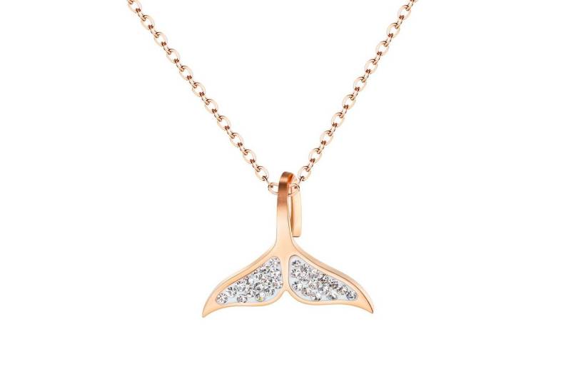 COLLEZIONE ALESSANDRO Kette mit Anhänger Flosse, mit Glassteinen von COLLEZIONE ALESSANDRO