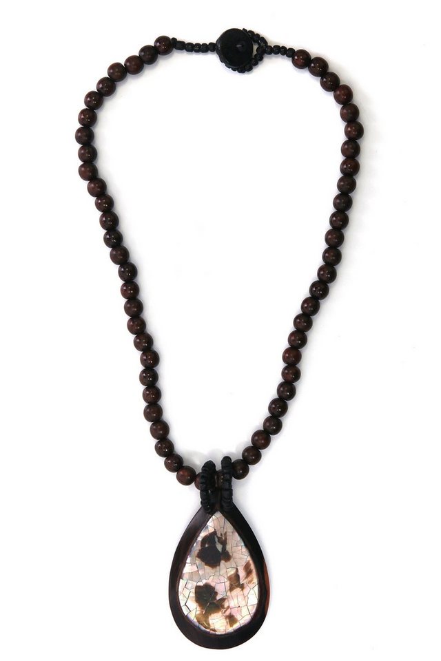COLLEZIONE ALESSANDRO Kette mit Anhänger Hauke, mit Muschelinlay von COLLEZIONE ALESSANDRO