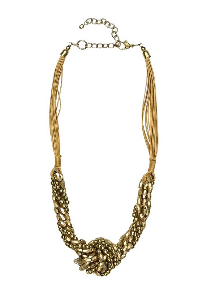 COLLEZIONE ALESSANDRO Kette mit Anhänger Hera, mehrere Reihen aus Metallperlen geknotet von COLLEZIONE ALESSANDRO