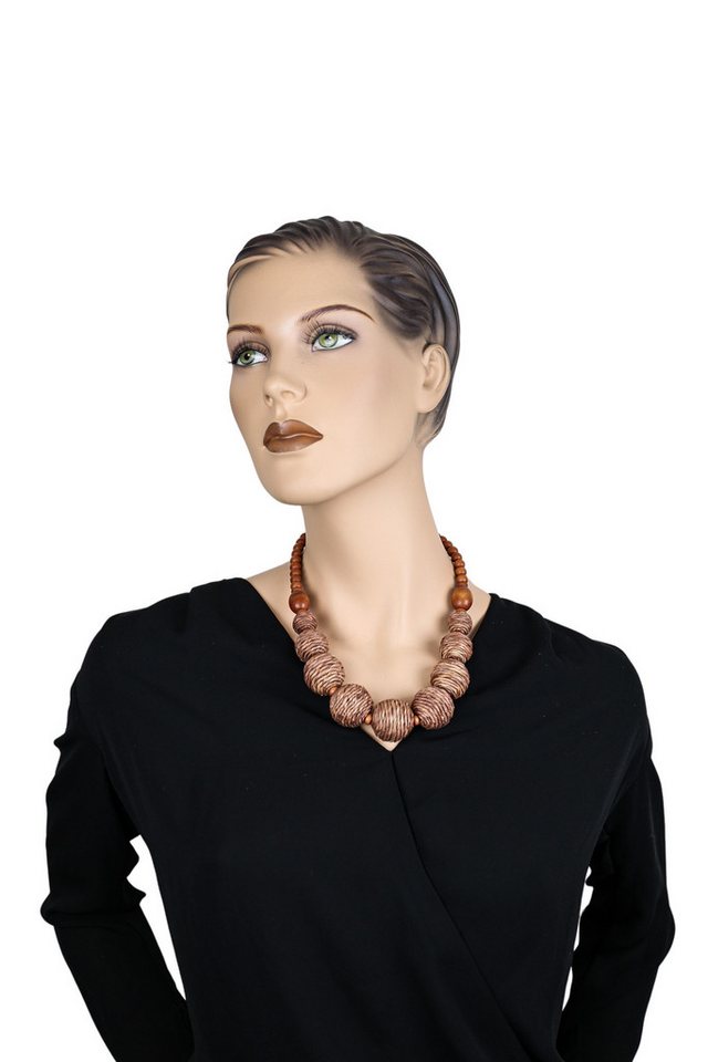 COLLEZIONE ALESSANDRO Kette mit Anhänger Juliet, Holzperlen in verschiedenen Größen von COLLEZIONE ALESSANDRO