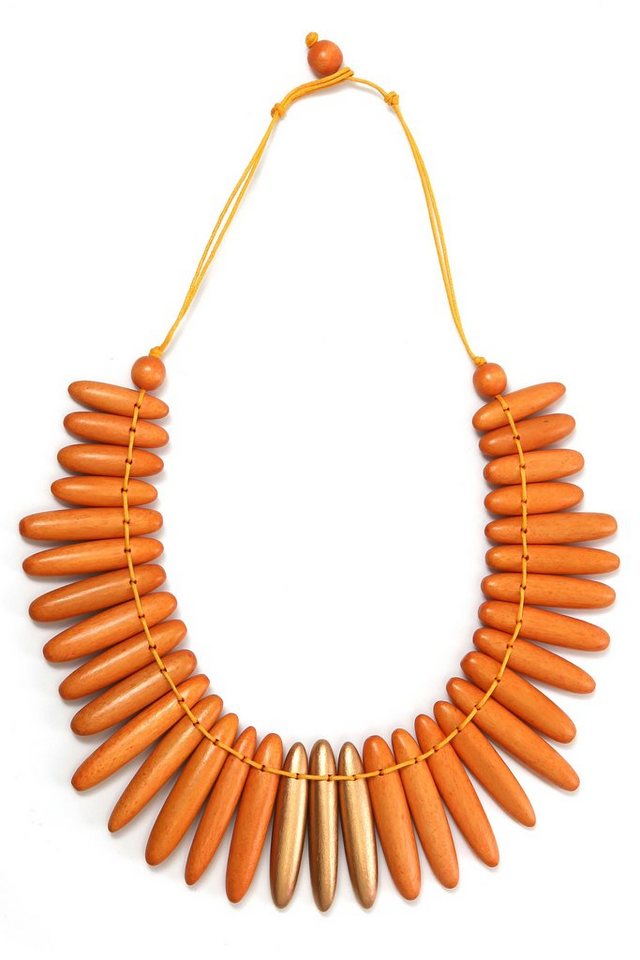 COLLEZIONE ALESSANDRO Kette mit Anhänger Maresa, mit länglichen Holzperlen von COLLEZIONE ALESSANDRO