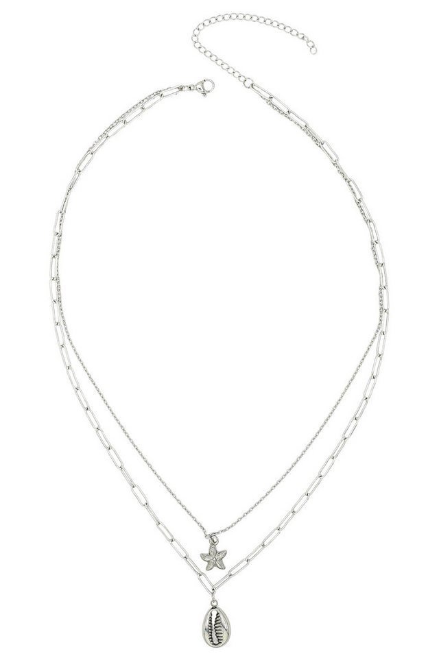 COLLEZIONE ALESSANDRO Kette mit Anhänger Ocean, Layerkette mit Muschel und Seestern von COLLEZIONE ALESSANDRO