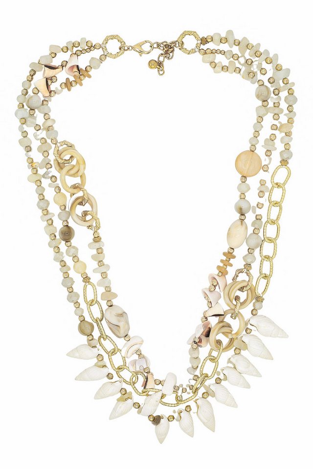 COLLEZIONE ALESSANDRO Kette mit Anhänger Ocean Glow, dreireihige Muschelkette von COLLEZIONE ALESSANDRO