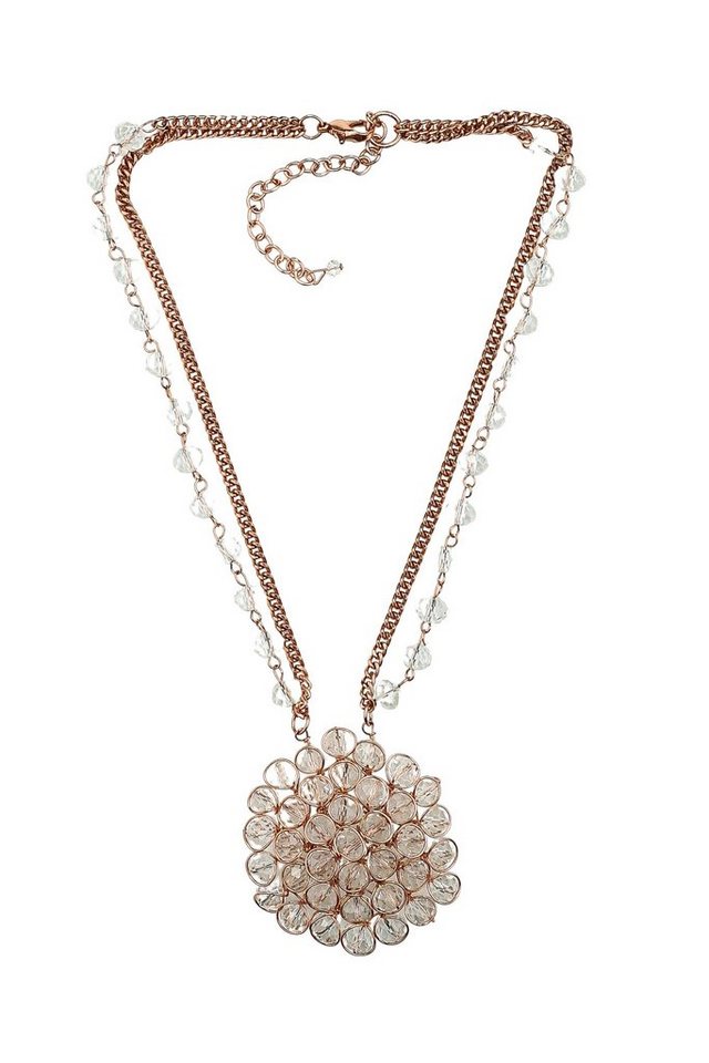 COLLEZIONE ALESSANDRO Kette mit Anhänger Raja, zweireihige Kette mit rundem Anhänger von COLLEZIONE ALESSANDRO