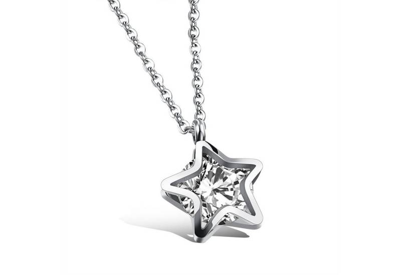 COLLEZIONE ALESSANDRO Kette mit Anhänger Star, mit großem Glasstein von COLLEZIONE ALESSANDRO