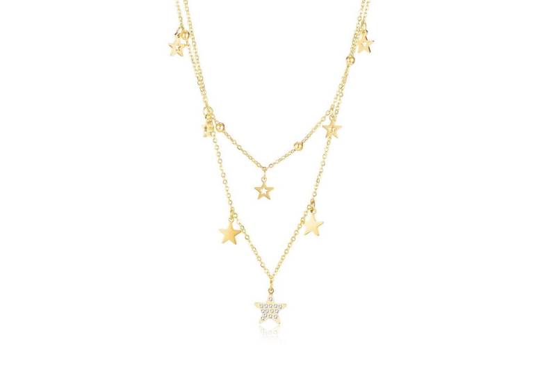 COLLEZIONE ALESSANDRO Kette mit Anhänger Stella, mit kleinen Glassteinen von COLLEZIONE ALESSANDRO