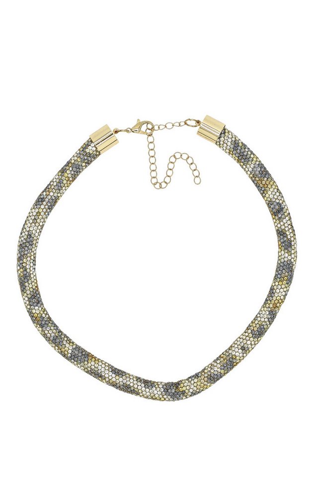 COLLEZIONE ALESSANDRO Kette mit Anhänger WildGlow, Glitzerkette mit Leopardmuster von COLLEZIONE ALESSANDRO