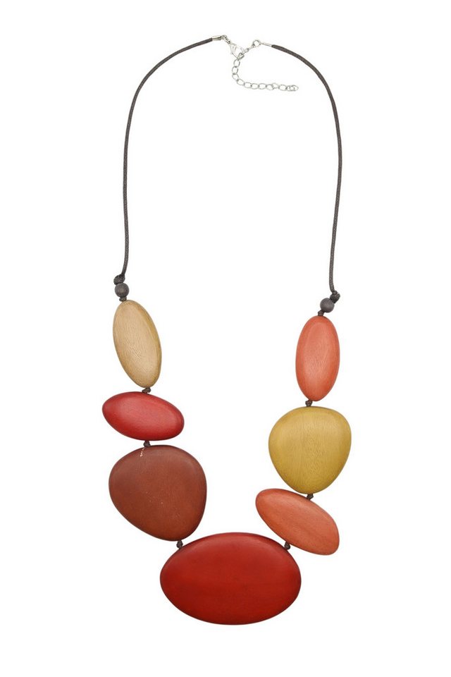 COLLEZIONE ALESSANDRO Lange Kette Benisha, flache Holzperlen in verschiedenen Größen und Formen COLLEZIONE ALESSANDRO Lange Kette Benisha, flache Holzperlen in verschiedenen Größen und Formen von COLLEZIONE ALESSANDRO