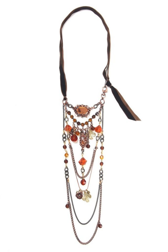 COLLEZIONE ALESSANDRO Lange Kette Corin, mit Glassteinen und -perlen von COLLEZIONE ALESSANDRO