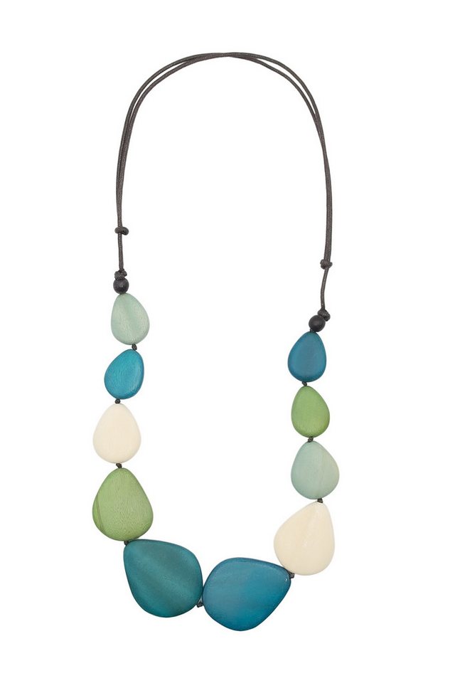 COLLEZIONE ALESSANDRO Lange Kette Devi, aus flachen Holzperlen von COLLEZIONE ALESSANDRO