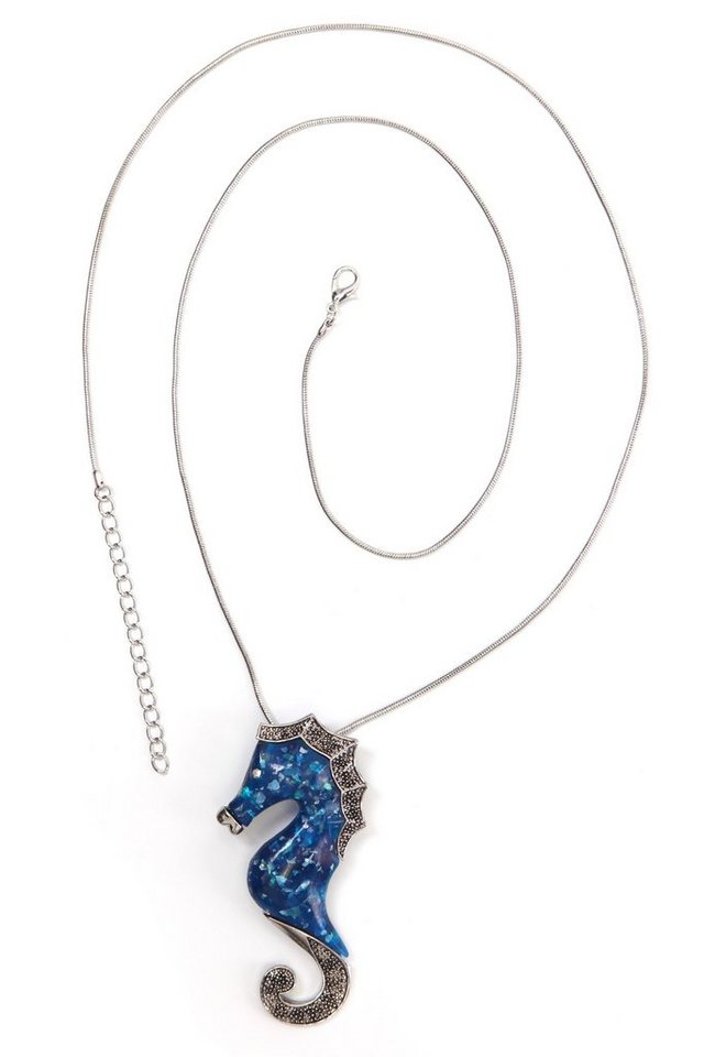 COLLEZIONE ALESSANDRO Lange Kette Filiz, Seepferdchen mit Kunstharzkörper von COLLEZIONE ALESSANDRO
