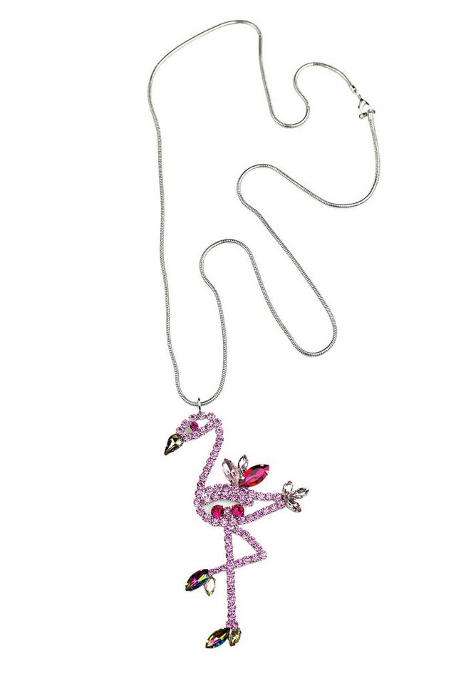 COLLEZIONE ALESSANDRO Lange Kette Flamingo, mit großem Anhänger in Form eines Flamingos von COLLEZIONE ALESSANDRO