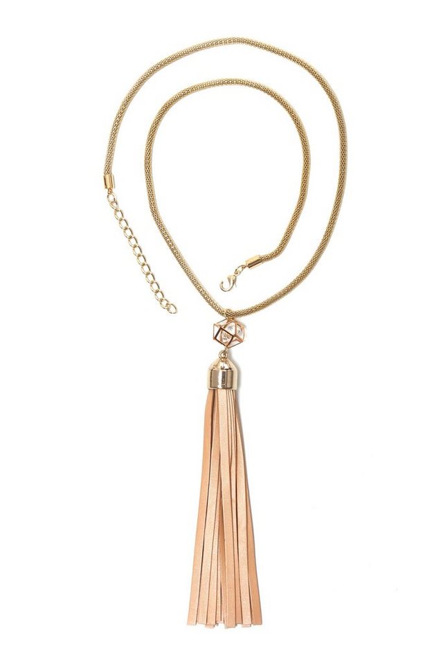 COLLEZIONE ALESSANDRO Lange Kette Gesa, mit Quaste aus Lederimitat von COLLEZIONE ALESSANDRO