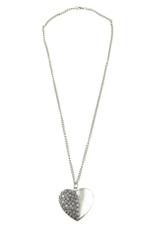 COLLEZIONE ALESSANDRO Lange Kette Heart, mit kleinen Blümchen von COLLEZIONE ALESSANDRO