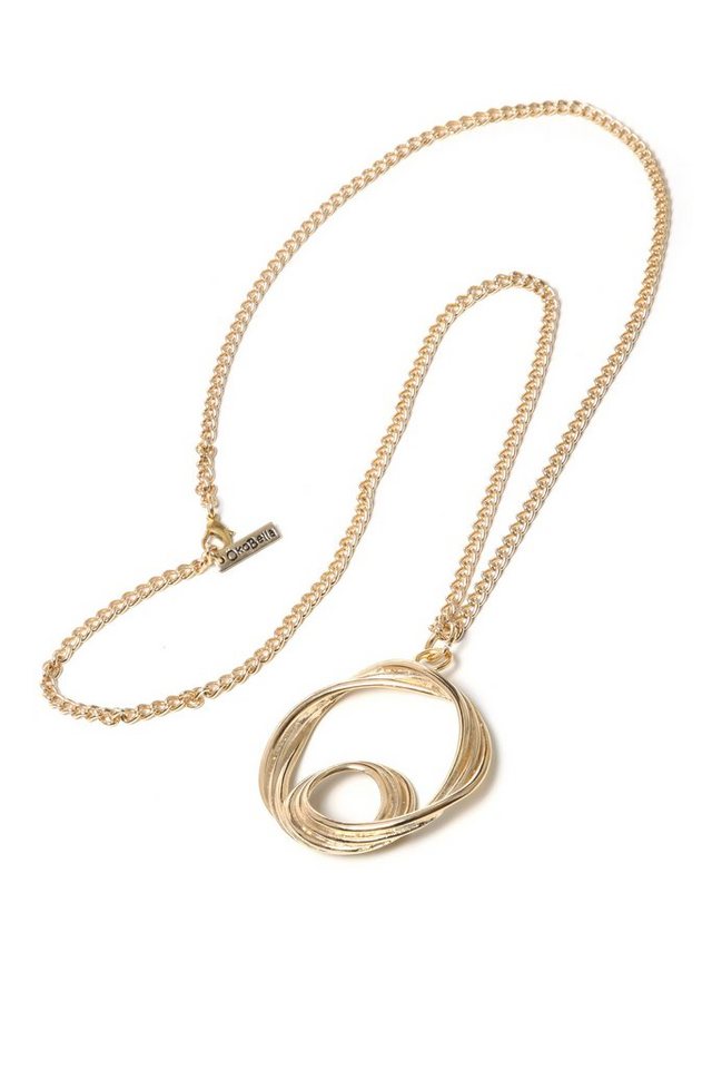 COLLEZIONE ALESSANDRO Lange Kette Kreis, mit rundem Anhänger von COLLEZIONE ALESSANDRO