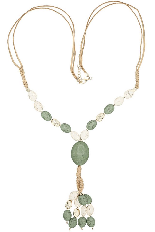 COLLEZIONE ALESSANDRO Lange Kette Marbelle, echte Steine an hochwertigem Band von COLLEZIONE ALESSANDRO