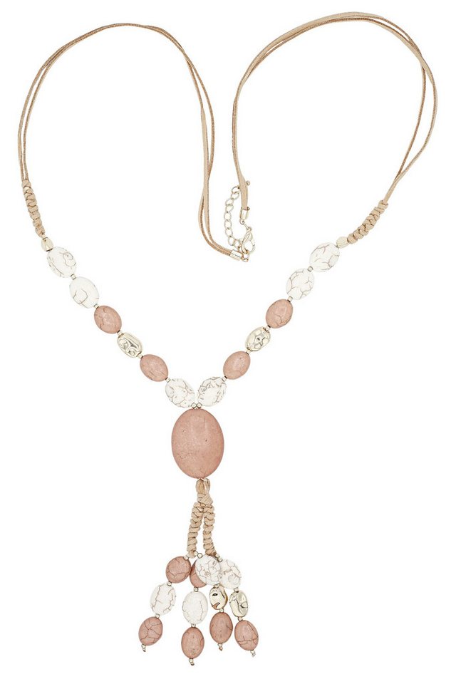COLLEZIONE ALESSANDRO Lange Kette Marbelle, echte Steine an hochwertigem Band von COLLEZIONE ALESSANDRO