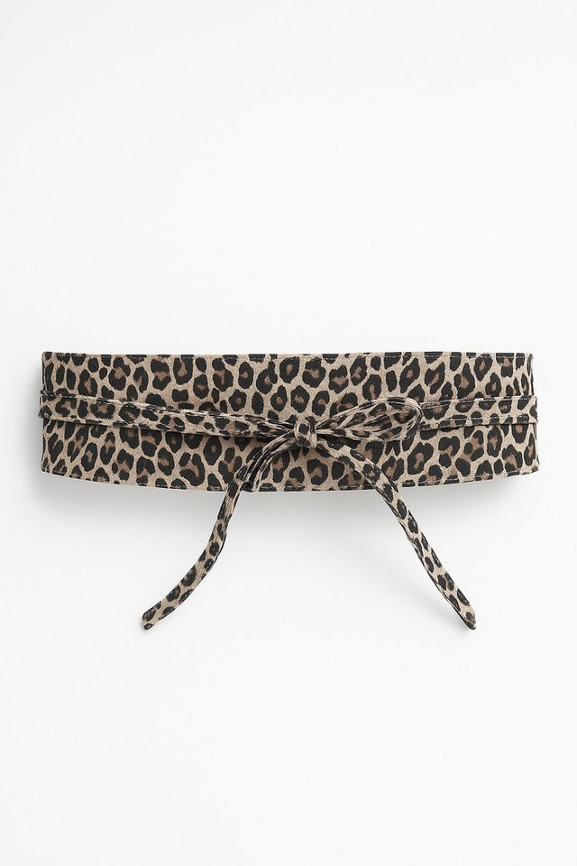 COLLEZIONE ALESSANDRO Ledergürtel Leo aus Leder mit Leo Druck in beige braun von COLLEZIONE ALESSANDRO