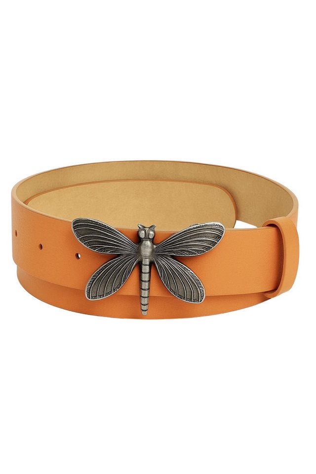 COLLEZIONE ALESSANDRO Ledergürtel Libelle aus echtem Leder mit sommerlicher Schließe von COLLEZIONE ALESSANDRO