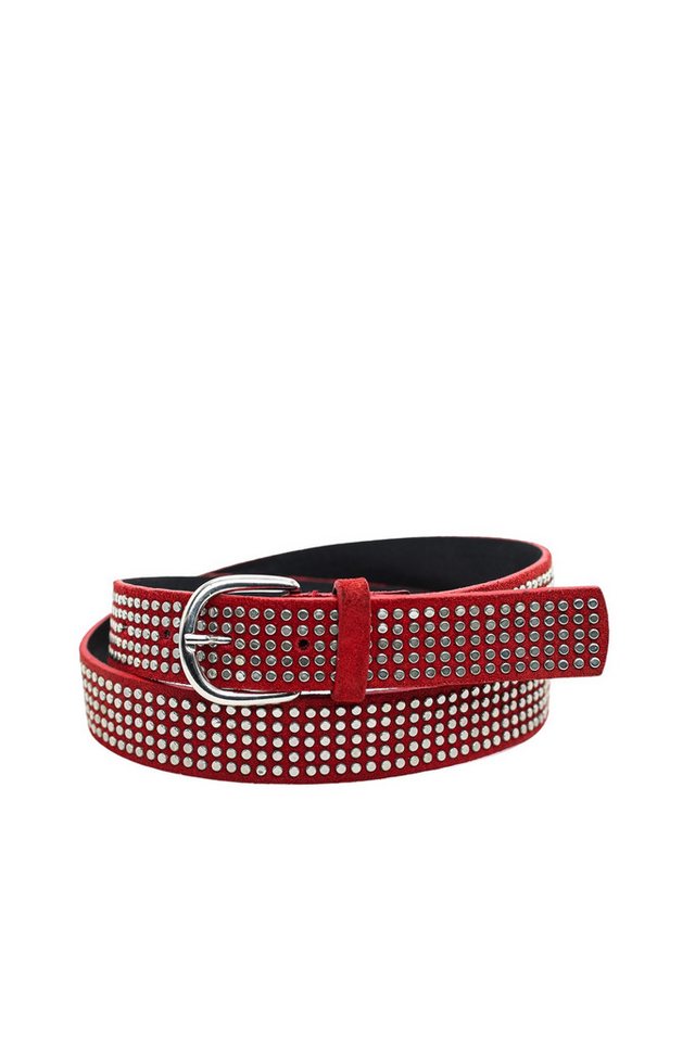 COLLEZIONE ALESSANDRO Ledergürtel RivettiRosso aus echtem Leder, Made in Italy von COLLEZIONE ALESSANDRO