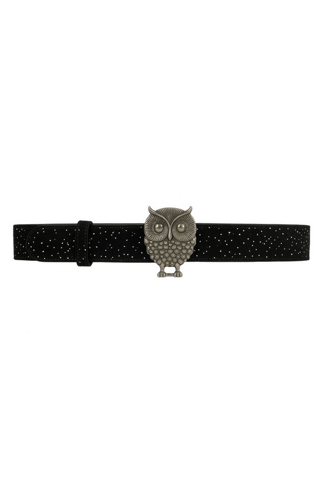 COLLEZIONE ALESSANDRO Ledergürtel Schneeeule mit silbernen Punkten, Echtes Leder von COLLEZIONE ALESSANDRO