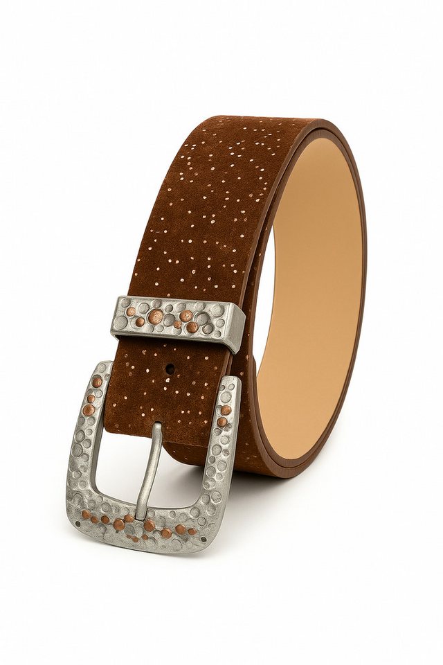 COLLEZIONE ALESSANDRO Ledergürtel Sparkle aus echtem Leder, mit silbernen Punkten von COLLEZIONE ALESSANDRO