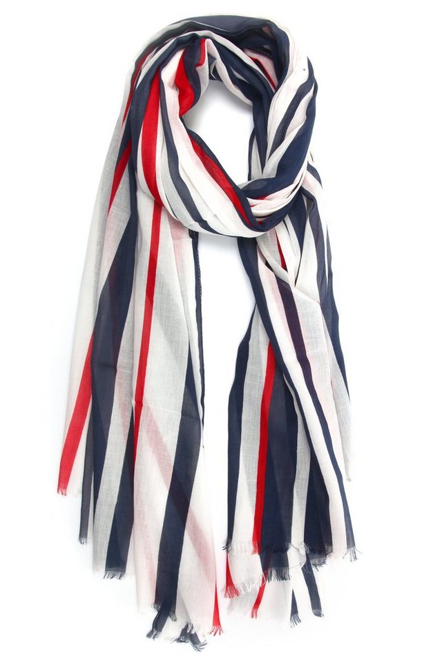 COLLEZIONE ALESSANDRO Modeschal Cannes, (1-St), breit, mit maritimen Streifen von COLLEZIONE ALESSANDRO