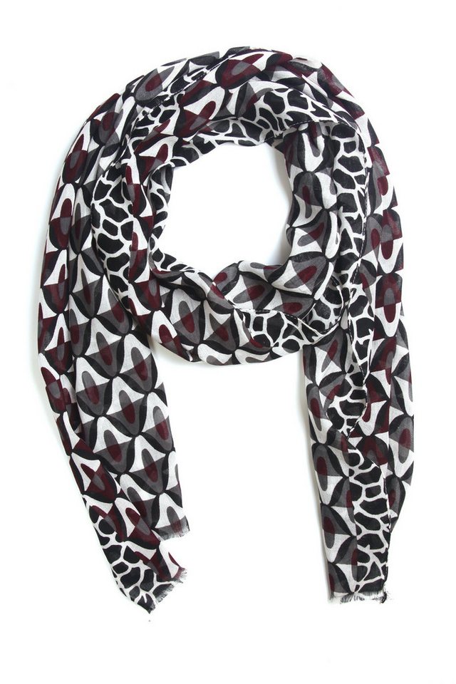 COLLEZIONE ALESSANDRO Modeschal Findus, (1-St), mit geometrischen Formen und dezentem Leodruck von COLLEZIONE ALESSANDRO