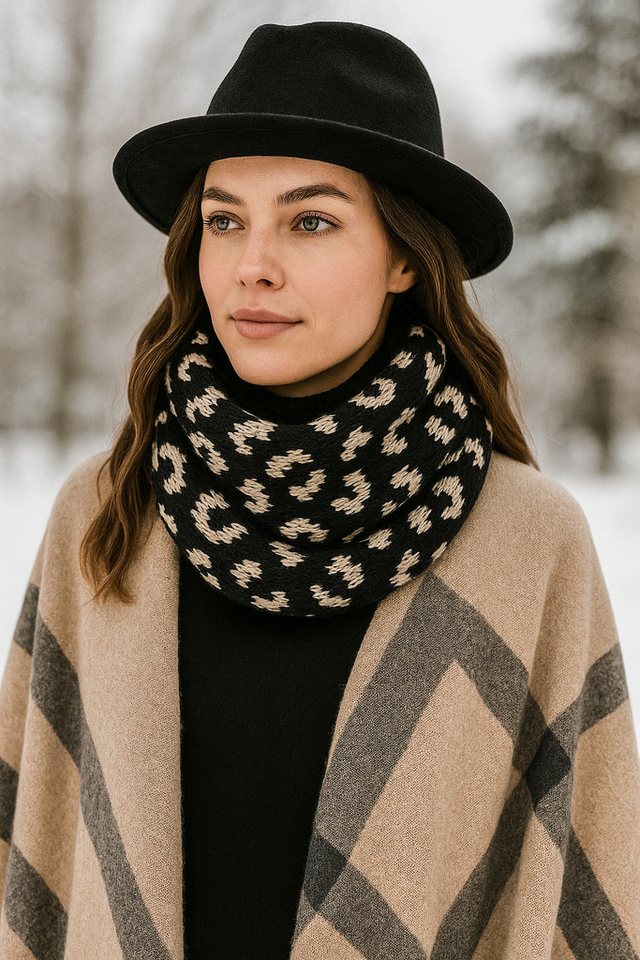 COLLEZIONE ALESSANDRO Modeschal Leo Loop, (1-St), Loop mit Leoprint von COLLEZIONE ALESSANDRO