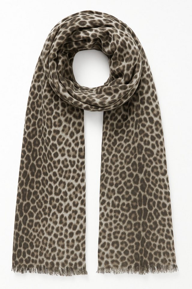 COLLEZIONE ALESSANDRO Modeschal Leopardino, (1-St), aus weichem Stoff mit Leo Muster von COLLEZIONE ALESSANDRO