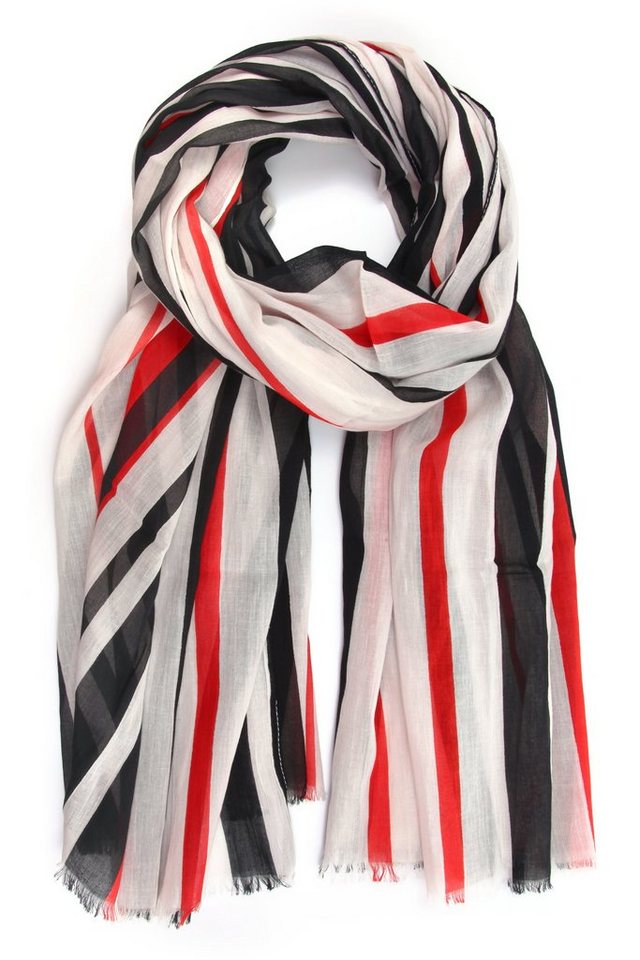 COLLEZIONE ALESSANDRO Modeschal Liane, (1-St), breit, mit Streifen von COLLEZIONE ALESSANDRO