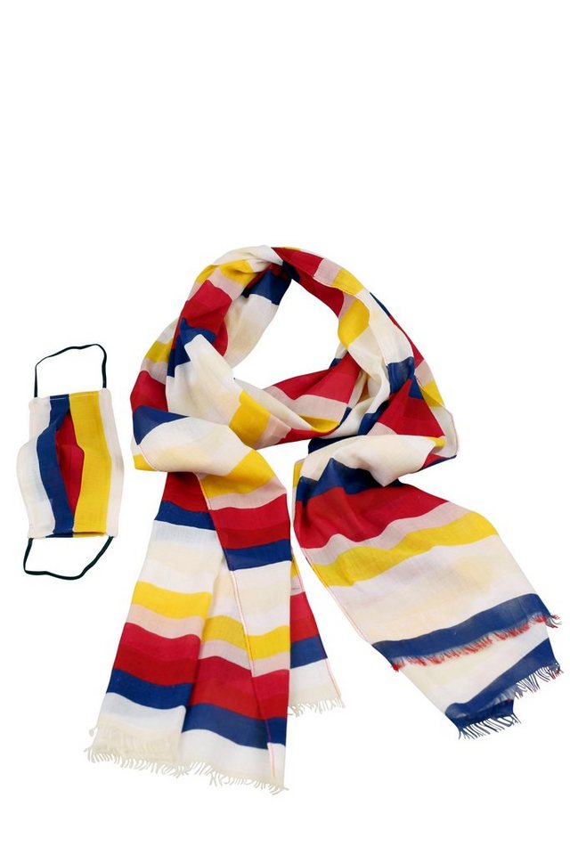 COLLEZIONE ALESSANDRO Modeschal Rainbow, (1-St), mit passender Mund-Nasen-Bedeckung von COLLEZIONE ALESSANDRO