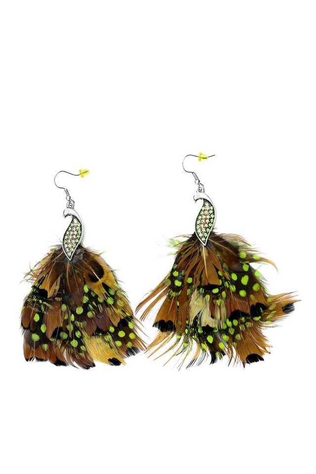 COLLEZIONE ALESSANDRO Paar Creolen Pfau von COLLEZIONE ALESSANDRO