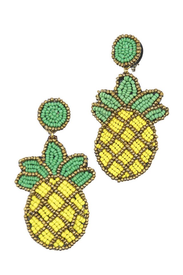 COLLEZIONE ALESSANDRO Paar Ohrclips Ananas von COLLEZIONE ALESSANDRO