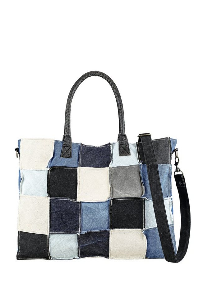 COLLEZIONE ALESSANDRO Schultertasche Patchwork Jeans, aus 45 Jeanspatches genäht von COLLEZIONE ALESSANDRO