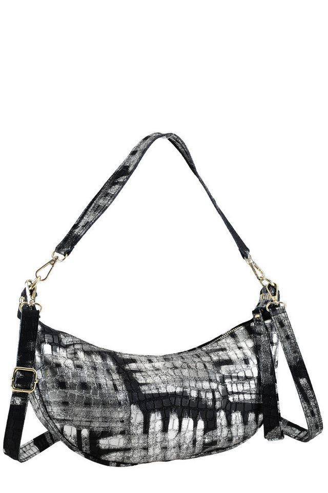 COLLEZIONE ALESSANDRO Schultertasche Silbermond, elegant-luxuriöse Tasche mit silber-Finish von COLLEZIONE ALESSANDRO