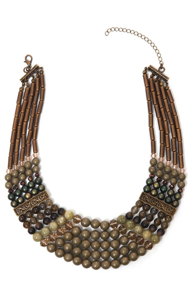 COLLEZIONE ALESSANDRO Statementkette Eugenie, mit Glasschliffperlen von COLLEZIONE ALESSANDRO