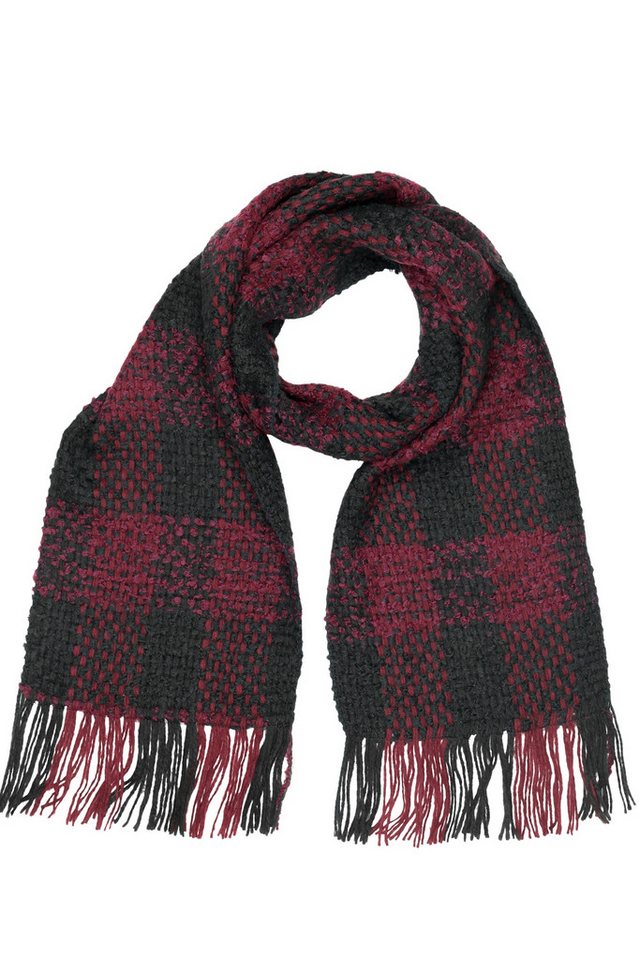 COLLEZIONE ALESSANDRO Strickschal Formula, (1-St), in schwarz-rot, Made in Italy von COLLEZIONE ALESSANDRO