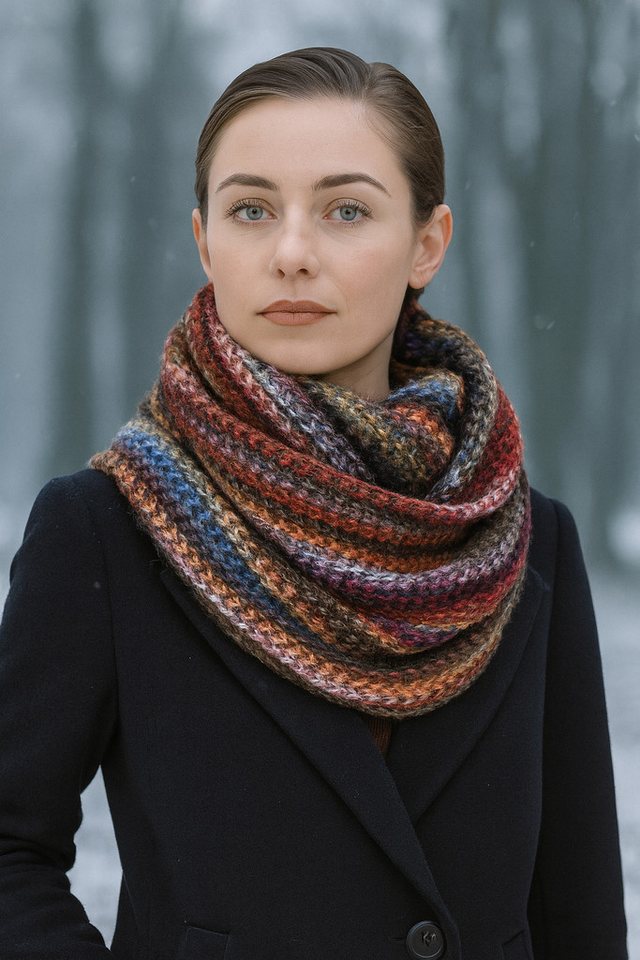 COLLEZIONE ALESSANDRO Strickschal Strickloop, (1-St), Made in Italy, in tollen Farben von COLLEZIONE ALESSANDRO