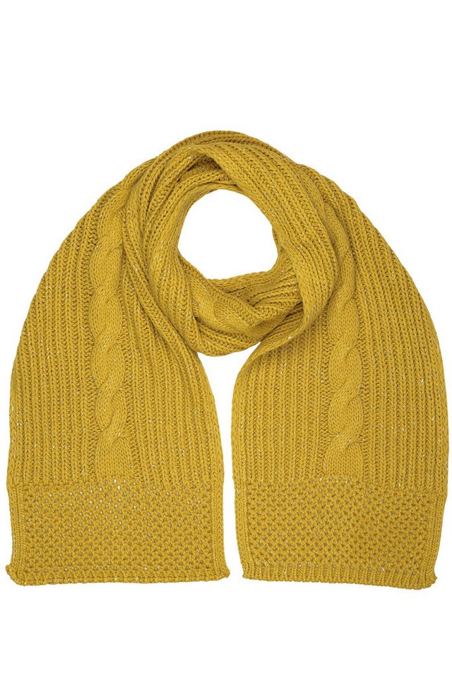 COLLEZIONE ALESSANDRO Strickschal Warm, (1-St), mit Zopfmuster und dezentem Glitzer von COLLEZIONE ALESSANDRO