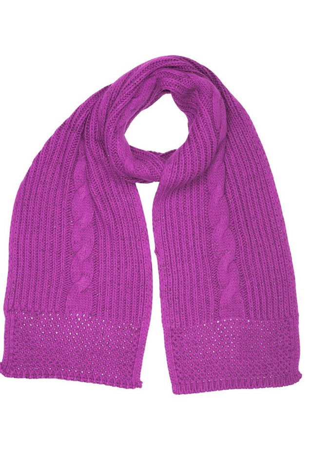 COLLEZIONE ALESSANDRO Strickschal Warm, (1-St), mit Zopfmuster und dezentem Glitzer von COLLEZIONE ALESSANDRO