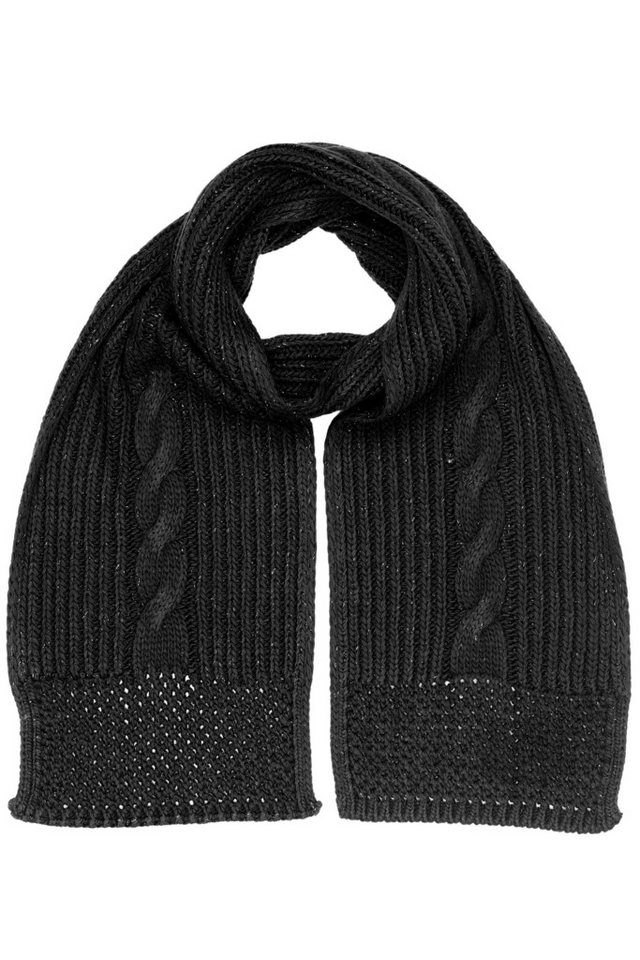 COLLEZIONE ALESSANDRO Strickschal Warm, (1-St), mit Zopfmuster und dezentem Glitzer von COLLEZIONE ALESSANDRO