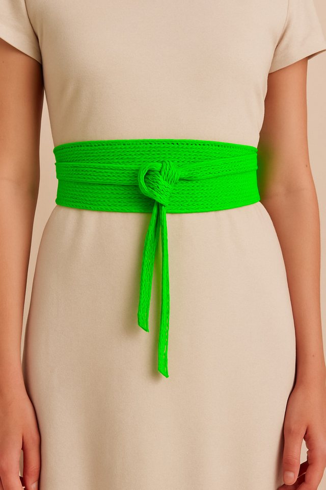 COLLEZIONE ALESSANDRO Taillengürtel Neon aus echtem Leder, Made in Italy von COLLEZIONE ALESSANDRO